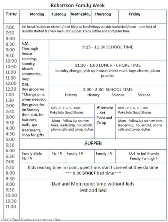 homeschool schedules with little ones