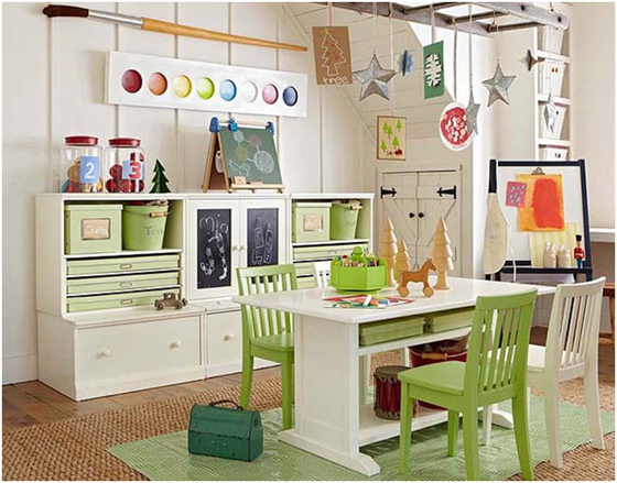 Idea for beautiful homeschool room.