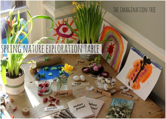 Idea for Spring Nature Exploration Table