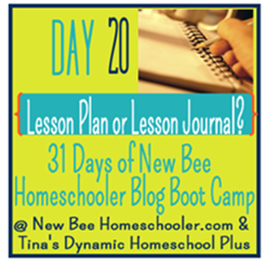 Day 20: Lesson Plan or Lesson Journal? {31 Day Boot Camp For New Homeschoolers on My Blog}