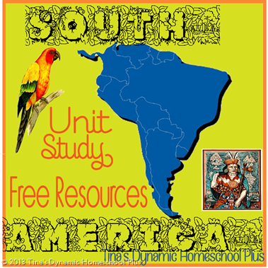 You'll love these South America Free Resources Unit Study @ Tina's Dynamic Homeschool Plus 