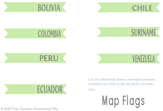 South America Geography Salt Dough Map + Printable Pennants