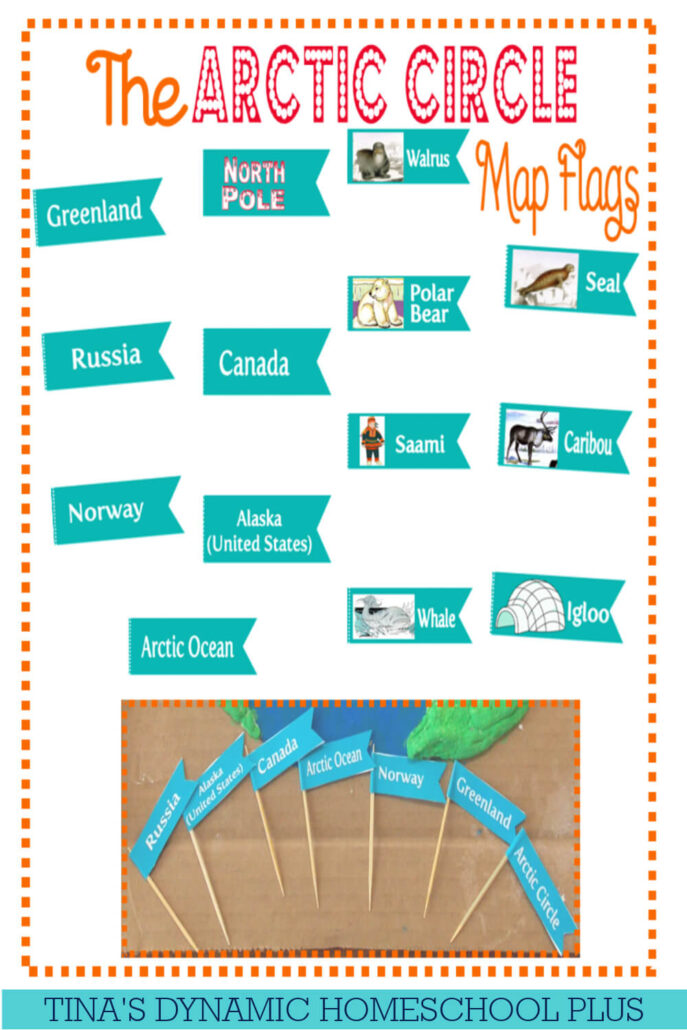 Arctic Region Salt Dough Map and Free Map Flag Printables