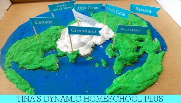 Arctic Region Salt Dough Map and Free Map Flag Printables