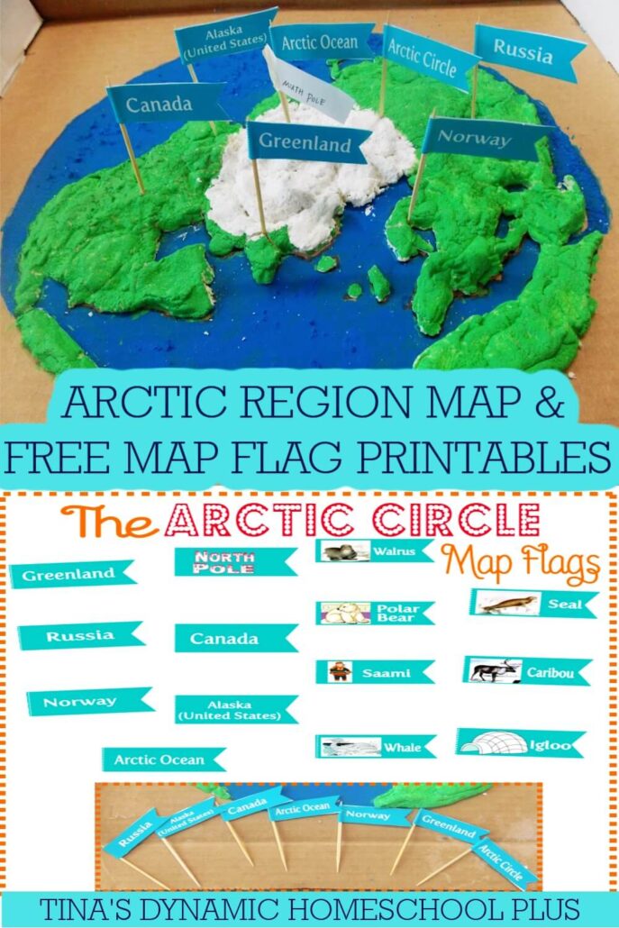 Arctic Region Salt Dough Map and Free Map Flag Printables