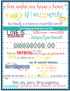 Back Cover Homeschool Planner or Home Management Binder | Tina's Dynamic Homeschool Plus