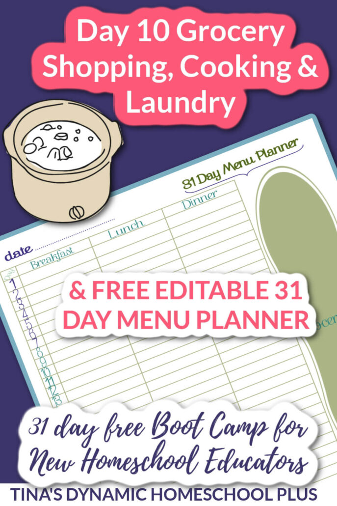 Day 10 Grocery Shopping, Cooking & Laundry And New Homeschooler Free Bootcamp