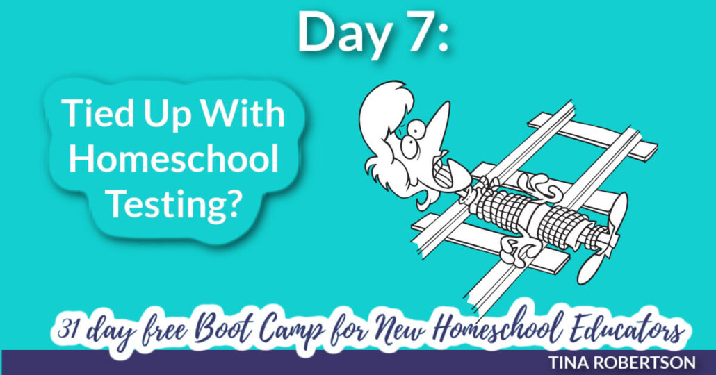 Day 7: Tied Up with Homeschool Testing? And New Homeschooler Free Bootcamp