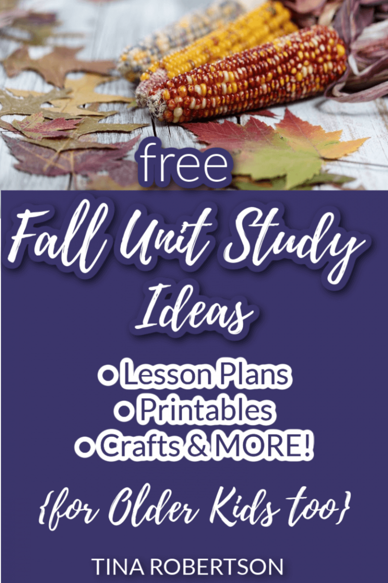 Fall Into Study Free Fall Homeschool Unit Study Ideas– For Older Kids Too
