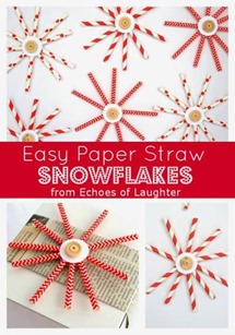  Paper Straw Snowflakes