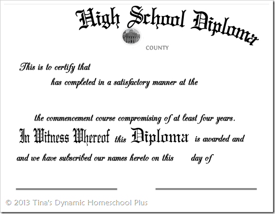 Homeschool Highschool Diploma - Editable-1
