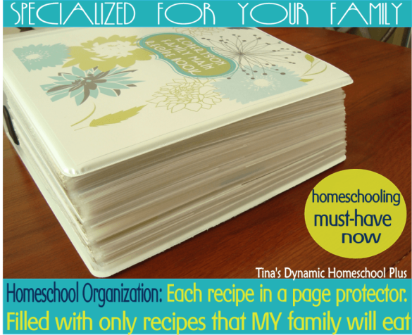 Homeschool Organization - Specialized Recipe Binder for Your Family Now