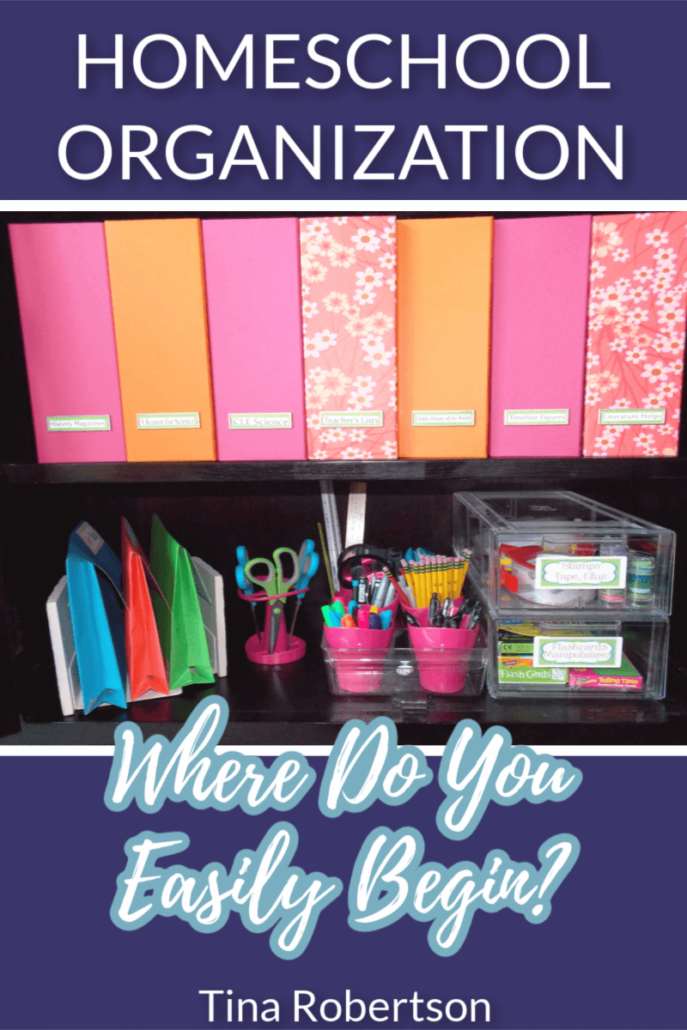 Homeschool organization is flat out hard work. On top of that tons of organization books and blogs stand ready to take up our precious time. The problem with most organizational books is that the tips are normally based on the fact you have all day to organize. If you already struggle with a starting point on organization then sorting out beneficial tips from hype is not easy. CLICK here to read about homeschool organization tips for beginners!