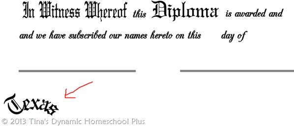 Instructions for Homeschool Diploma 3