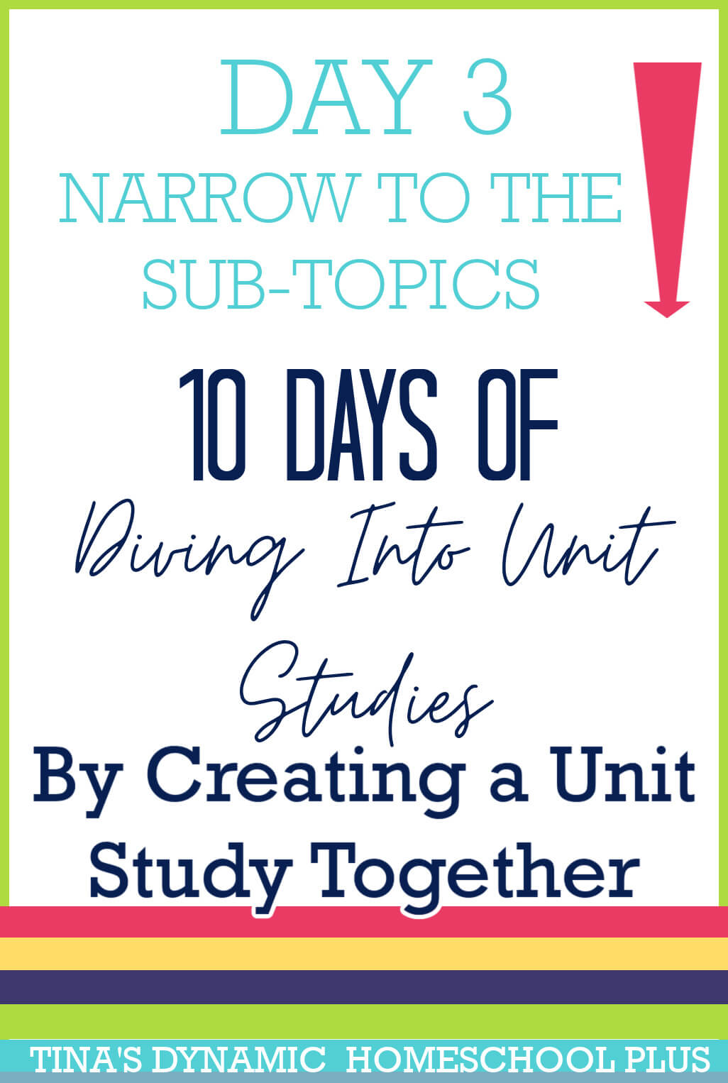 Three Sub Topic Day 3 Selecting Superior Sub-Topics 10 Days of Diving Into Unit Studies ...