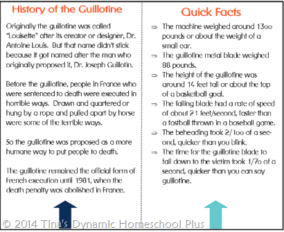 French Guillotine| The French Revolution| Tina's Dynamic Homeschool Plus