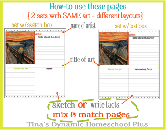 How to Use Art Notebooking Pages