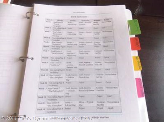 homeschool geography sample schedule