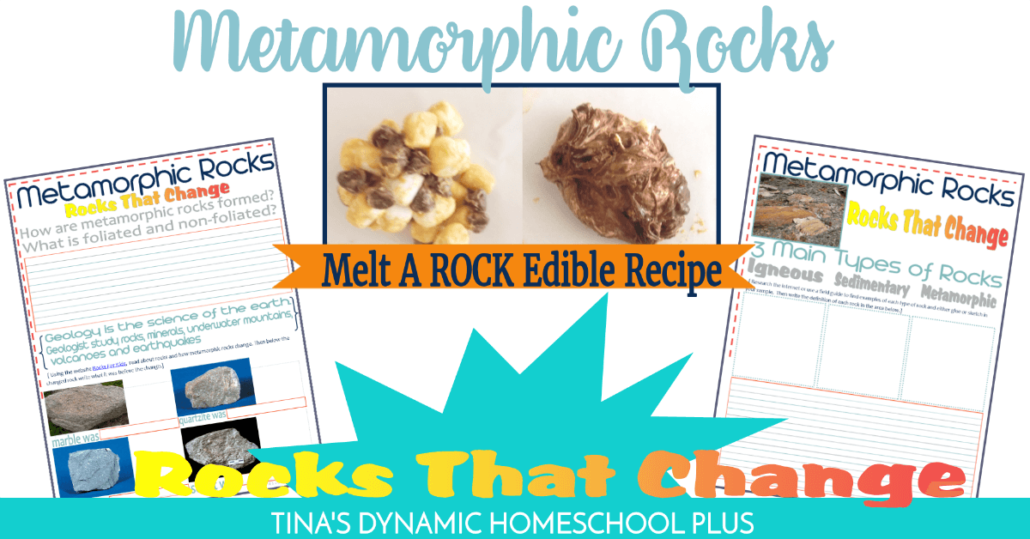 Metamorphic Edible Rocks & Notebooking Pages