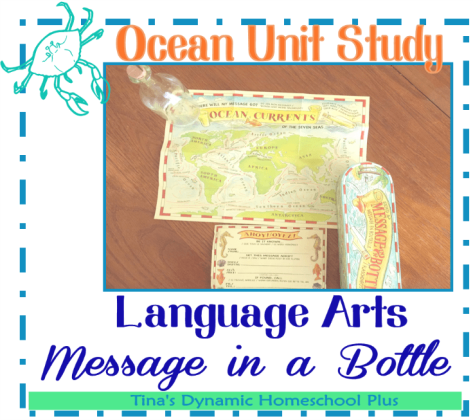 Ocean Unit Study Message In a Bottle Language Arts