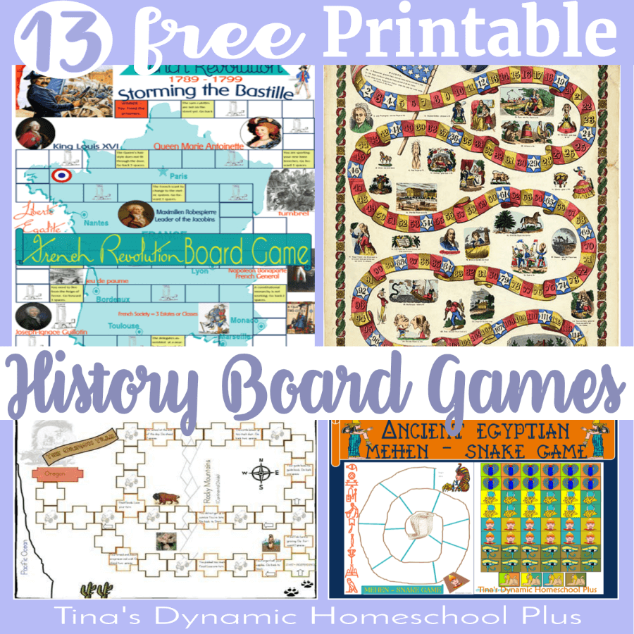 13 Free and Fun BEST Printable History Board Gam