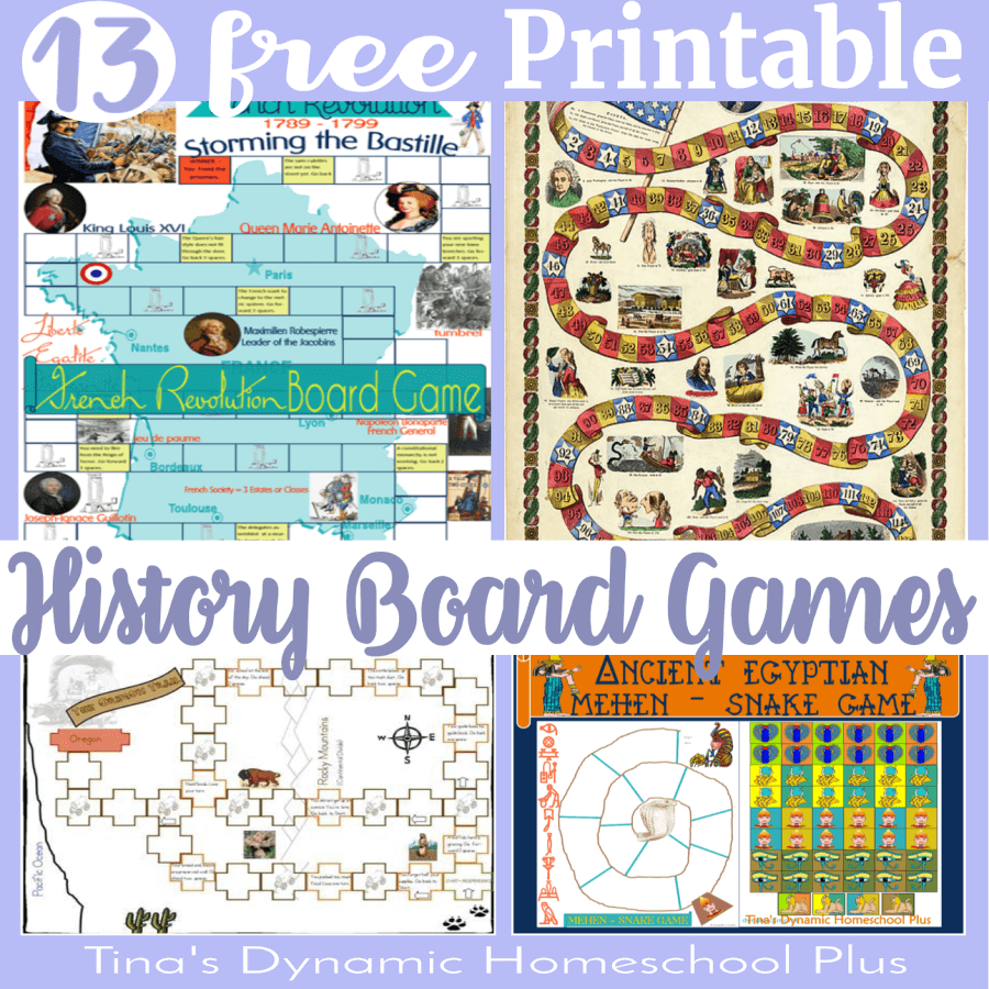 13 Free and Fun BEST Printable History Board Game