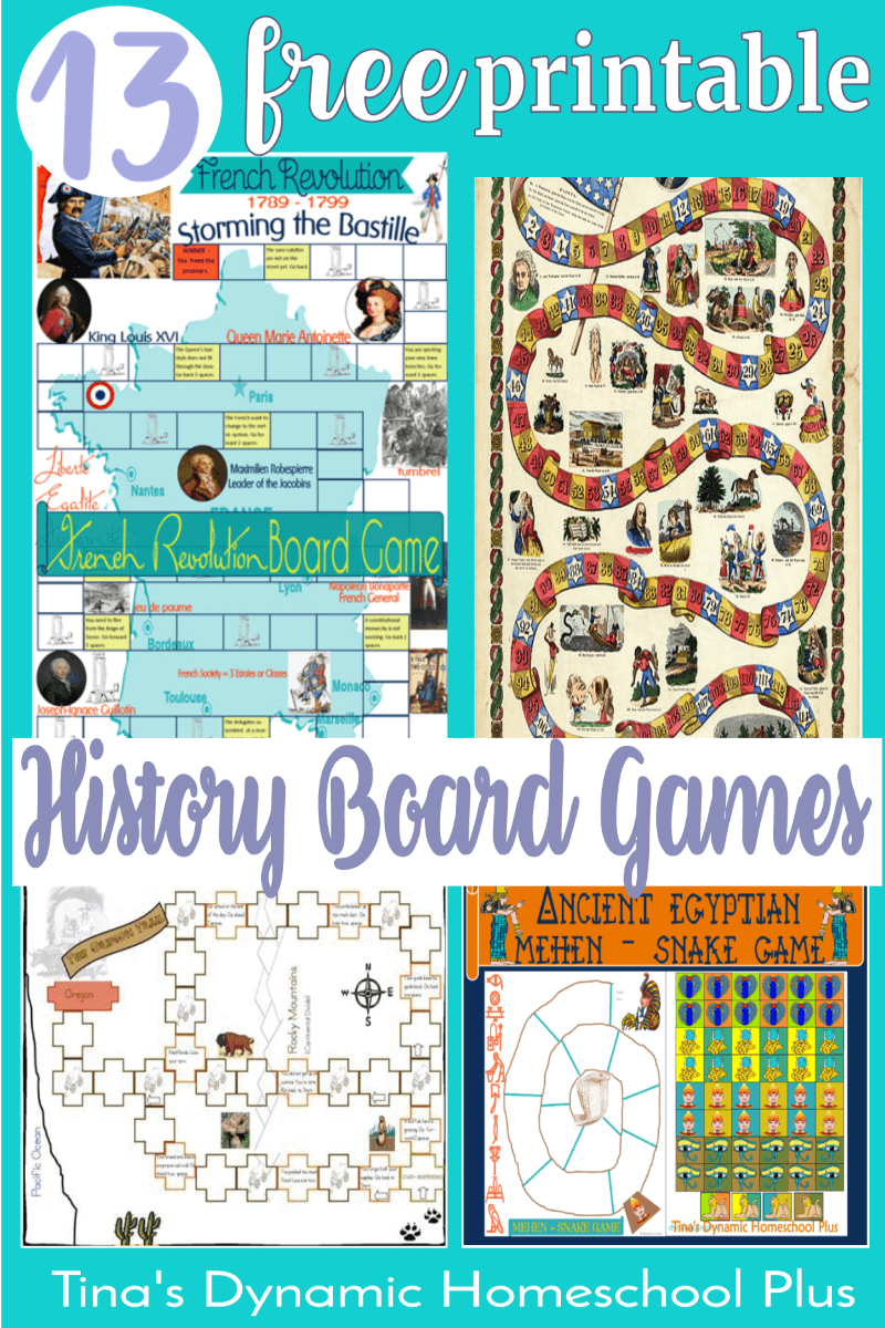 13 Free and Fun BEST Printable History Board Game