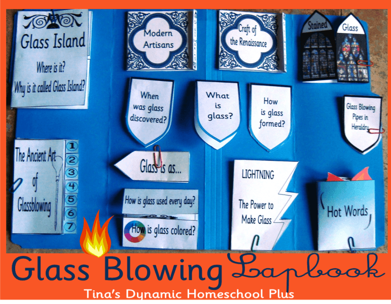 Medieval to Middle Ages - Glass blowing lapbook and homeschool unit study.