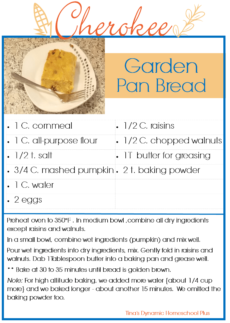 Cherokee Garden Pan Bread