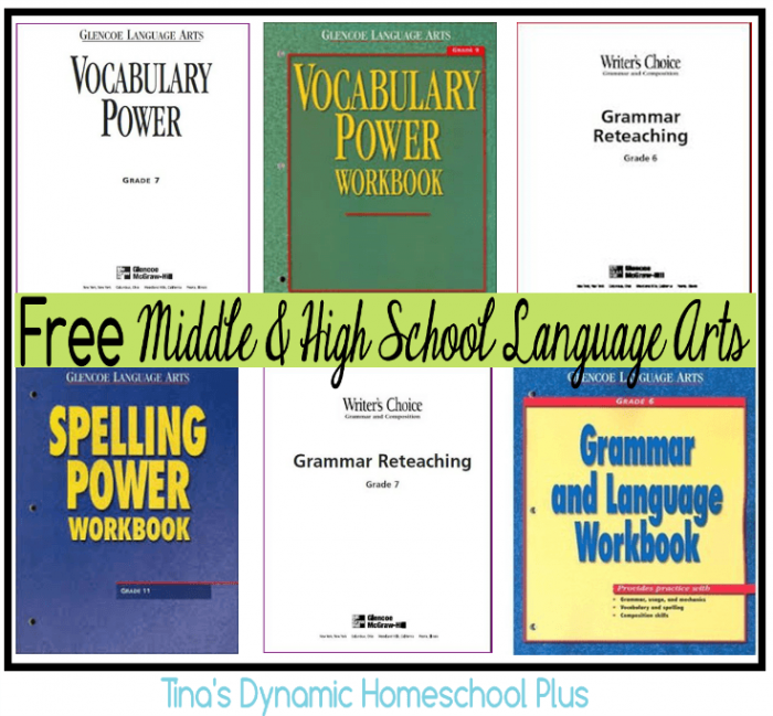 Free Middle and High School Homeschool Language Arts