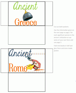 Greek and Roman Mini book | Tina's Dynamic Homeschool Plus