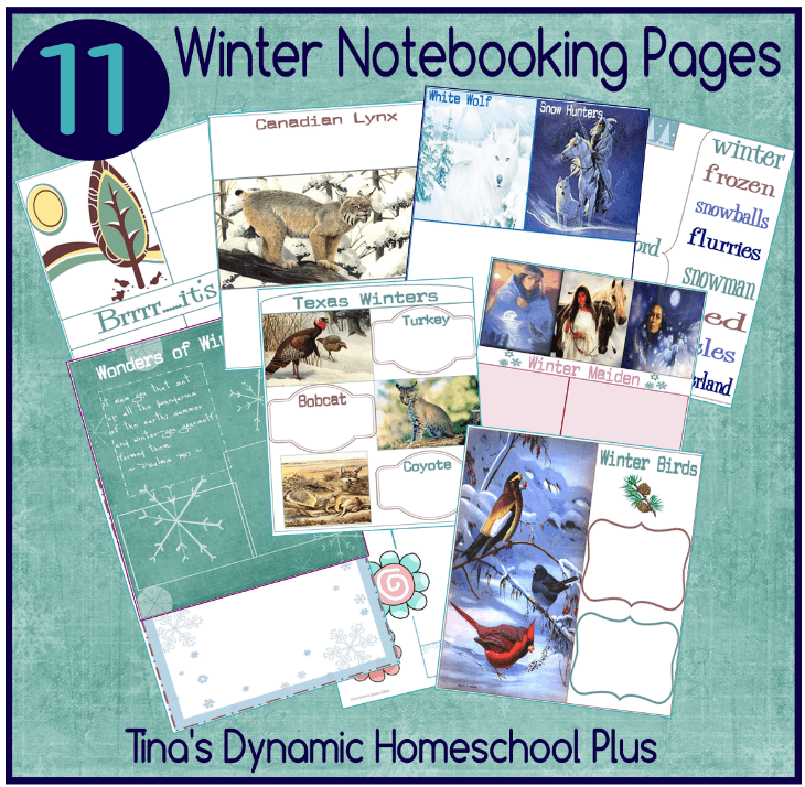 11 Winter Notebooking Pages @ Tina's Dynamic Homeschool Plus-min