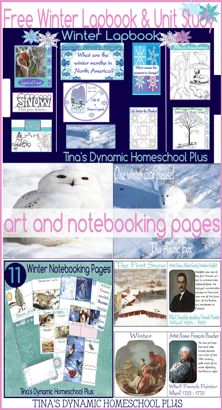 Free Winter Unit Study and Lapbook for homeschooled kids @ Tina's Dynamic Homeschool Plus-1