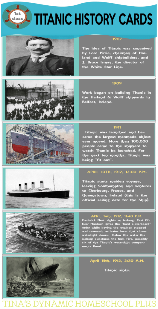 Free Titanic Lapbook and Fun Homeschool Unit Study Ideas