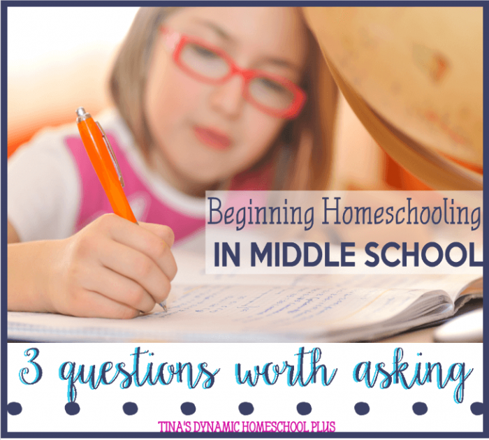 Beginning Homeschooling In Middle School