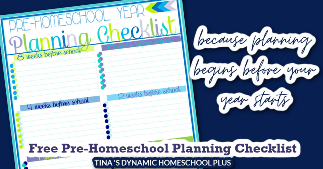 Free Pre-Homeschool Year Planning Checklist For Your Homeschool Planner