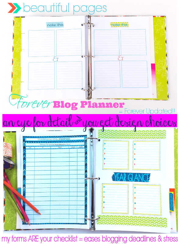 Forever Blog Planner 361 pages. The Ultimate Blog Planner @ Tina's Dynamic Homeschool Plus store