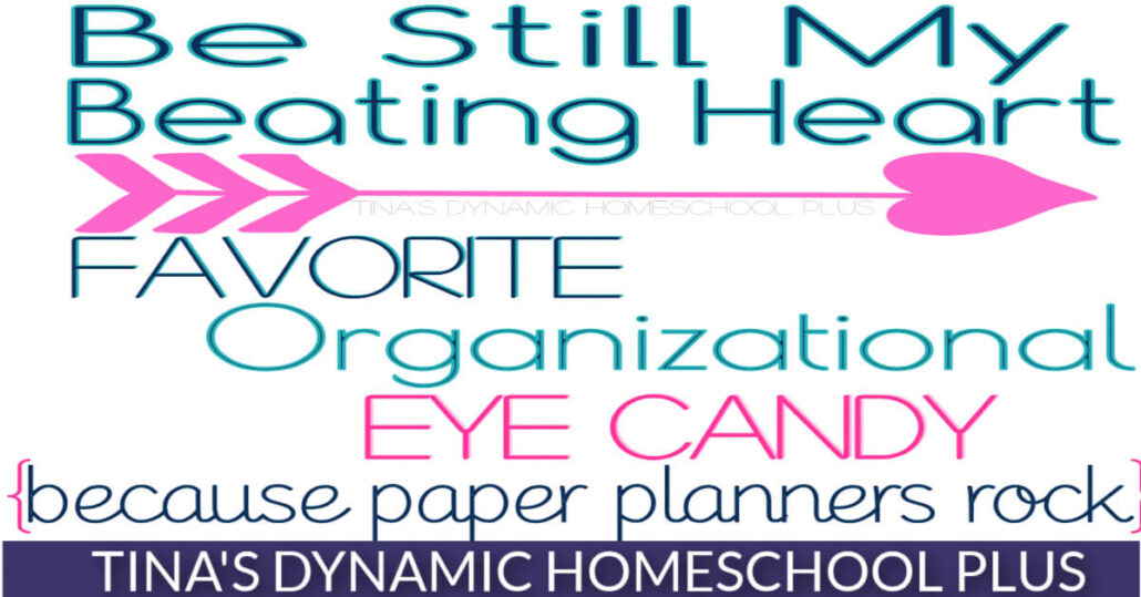 Homeschool Planner Supplies - Organizational Eye Candy Because Paper Planners ROCK!