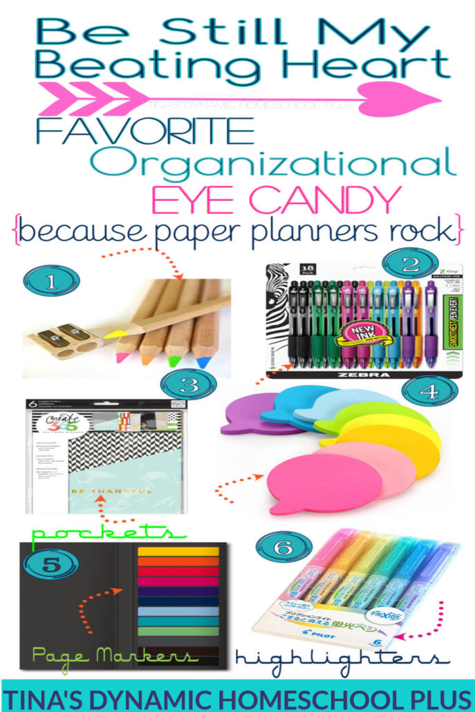 Homeschool Planner Supplies - Organizational Eye Candy