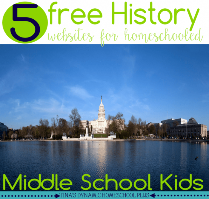 history websites for middle school
