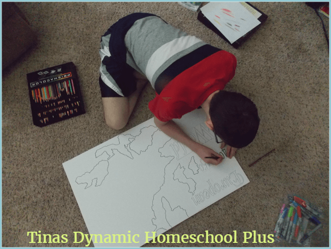 Medieval map work using living literature @ Tina's Dynamic Homeschool Plus