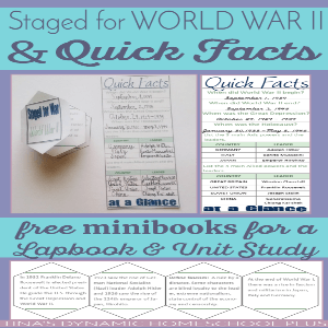 World War II Homeschool History: Minibooks Causes & Great Depression
