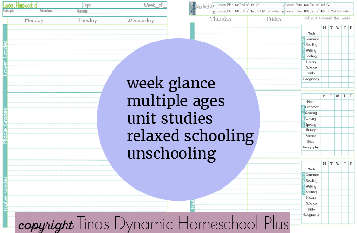 Homeschool Unit Study Lesson Planning @ Tina's Dynamic Homeschool Plus