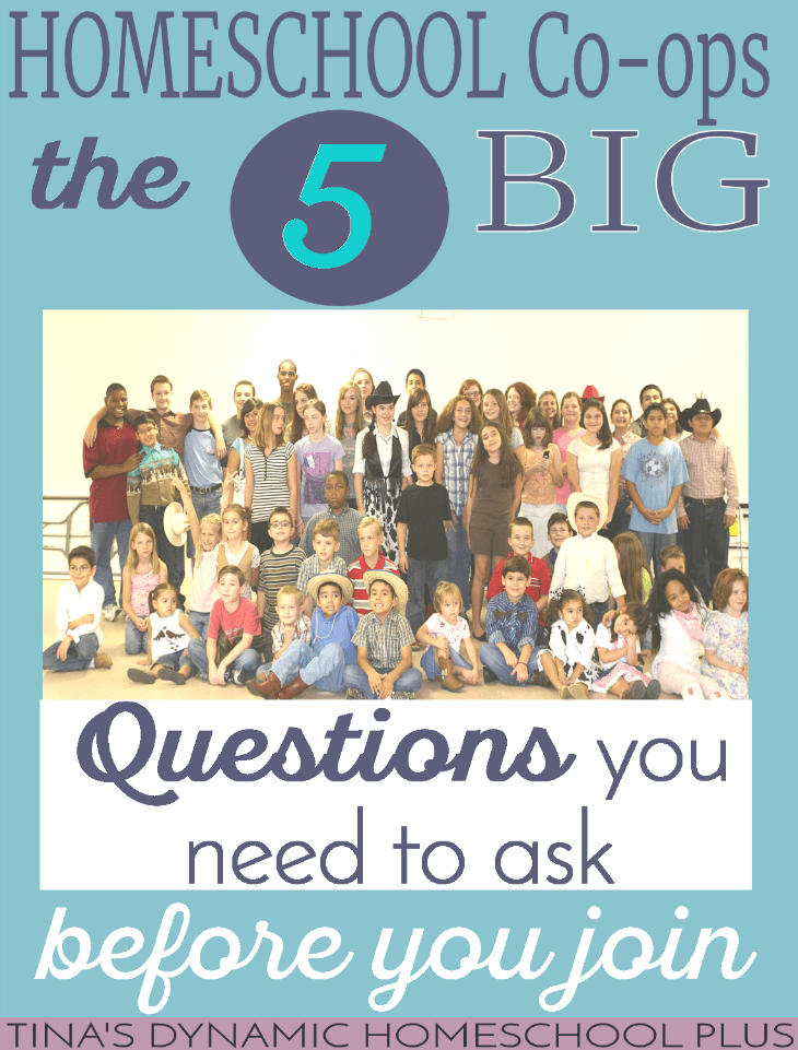 Homeschool Co-op The 5 BIG Questions You Need to Ask @ Tina's Dynamic Homeschool Plus