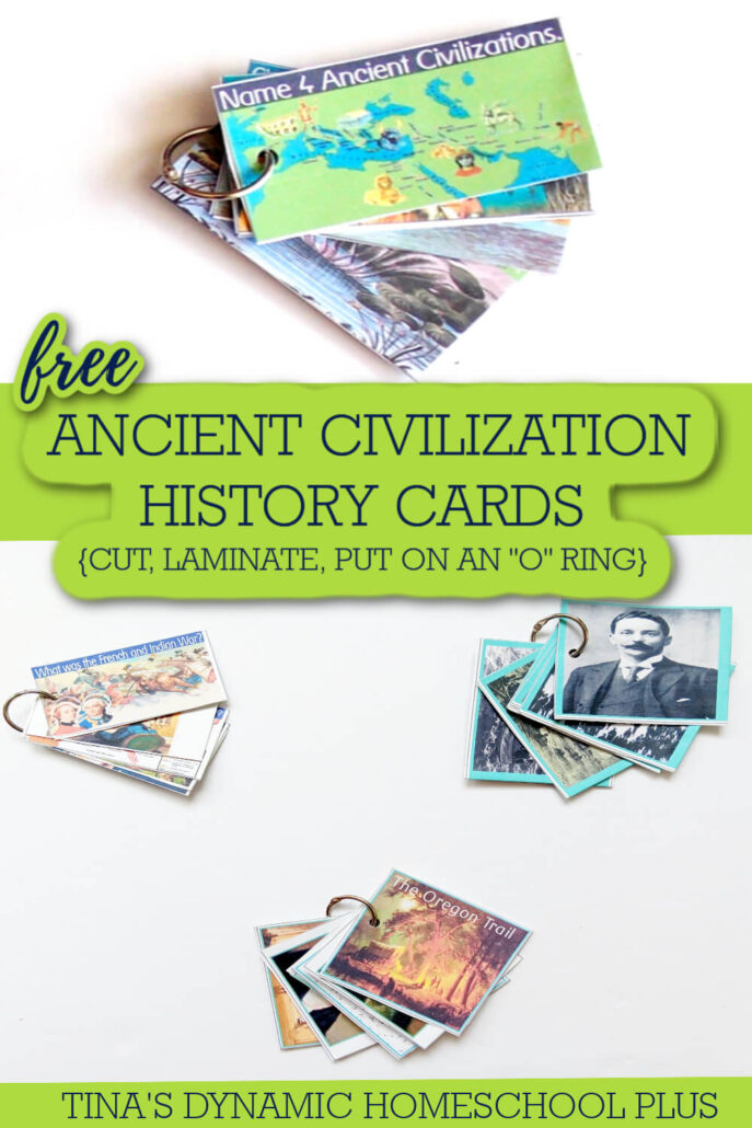 Hands-on Homeschool History Free Ancient Civilization Cards for O Ring