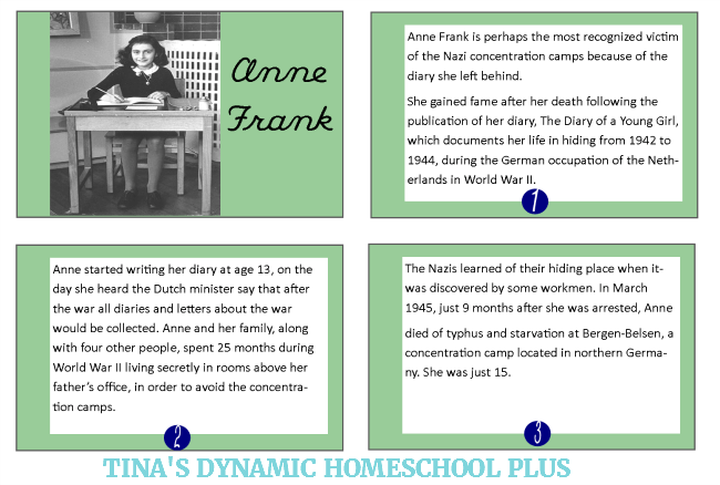 Manhattan Project, Vocabulary Words and Anne Frank Minibooks 3 @ Tina's Dynamic Homeschool Plus