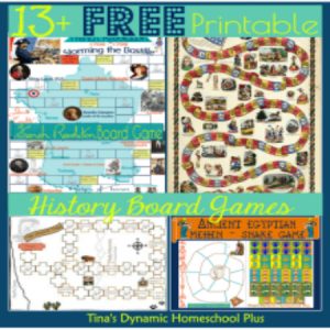 13 Free Printable History Board Games | Tina's Dynamic Homeschool Plus