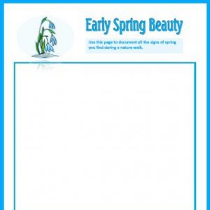 Free Early Spring Notebook Page