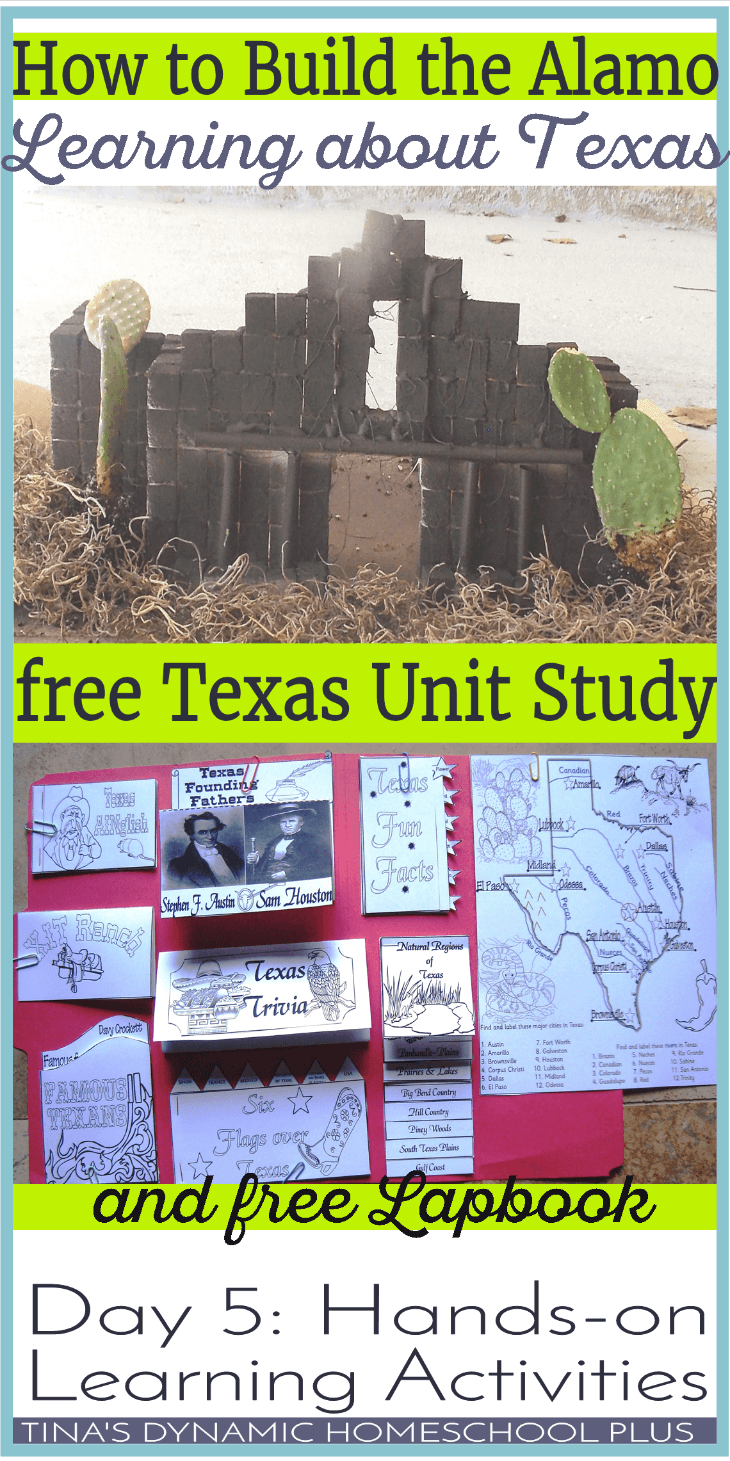 How to Build the Alamo. Learning about Texas. Grab your free unit study and lapbook @ Tina's Dynamic Homeschool Plus