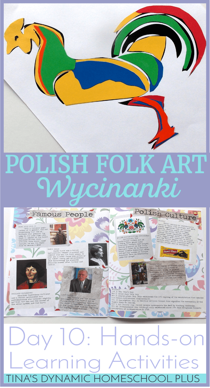 Polish Paper-Cutting. Try Polish Folk Art When Studying About Europe or doing a homeschool unit study. Day 10 of Hands-on Learning Activities @ Tina's Dynamic Homeschool Plus
